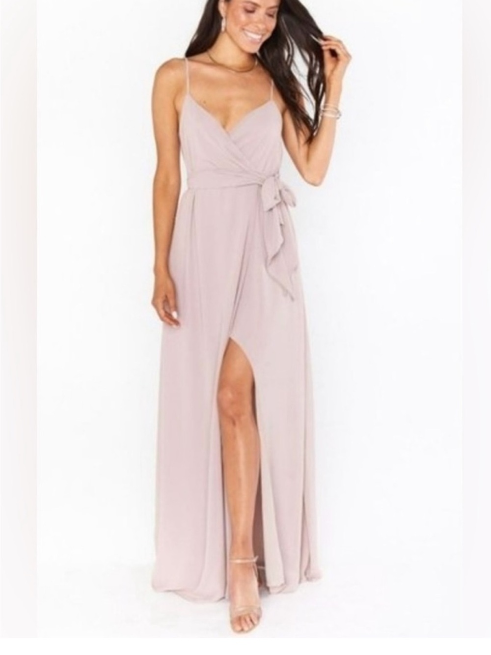 Show Me Your Mumu- Wrap Maxi Dress in Dusty Rose